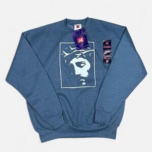 Vintage 90s members mark jesus Christ graphic sweatshirt religious skate grunge
